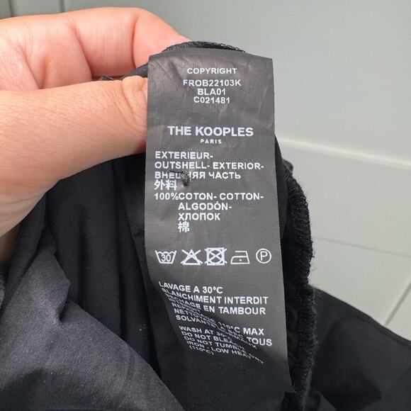 The Kooples Ruffled Long Sleeve Buttoned Shirt Dress Size 3 Large - Picture 9 of 9